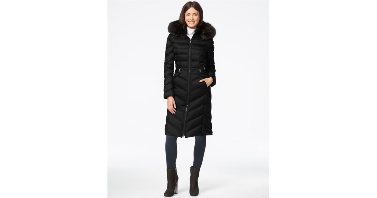 Laundry By Shelli Segal Synthetic Faux Fur Hood Long Down Puffer Coat In Black Lyst Laundry By Shelli Segal Synthetic Faux, Black Faux Fur Long Puffer Coat