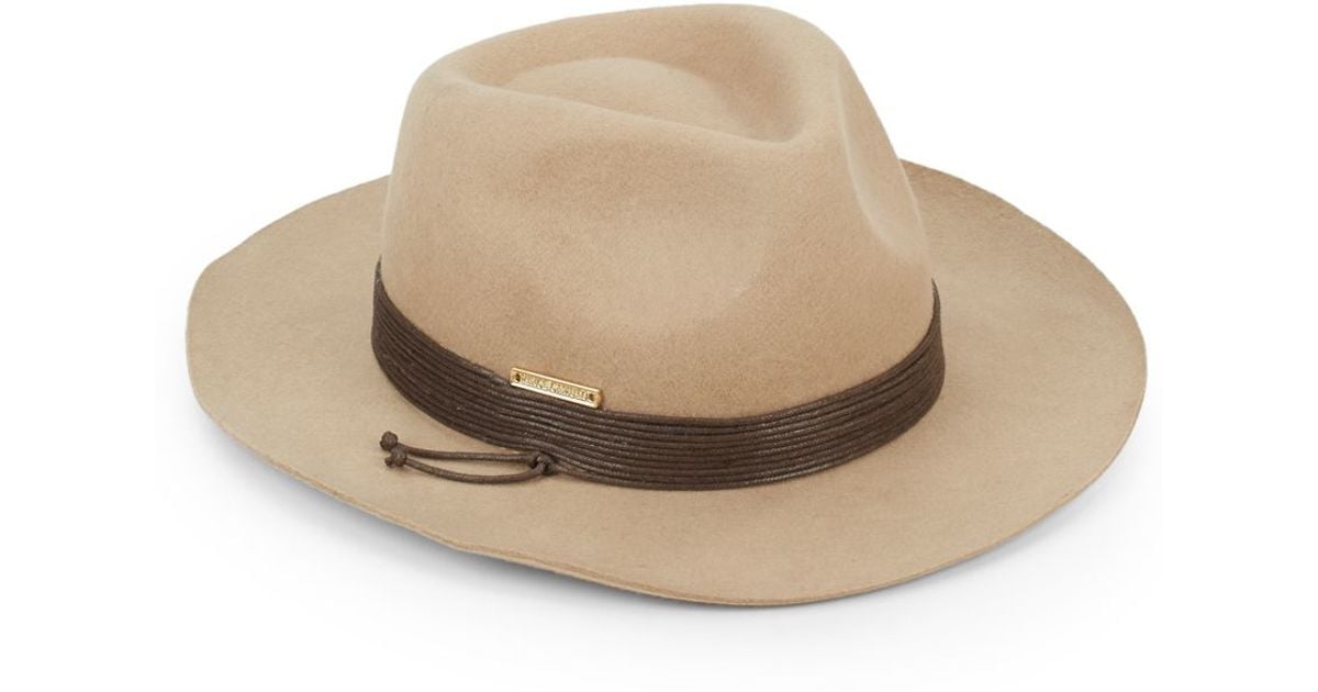 Vince Camuto Wool Drawstring Hat in Camel (Natural)
