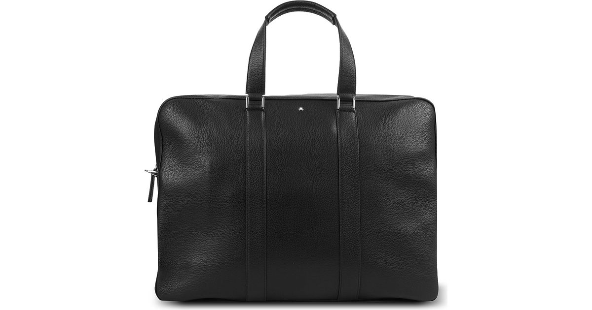 Montblanc Soft Grained Leather Business Bag in Black for Men | Lyst