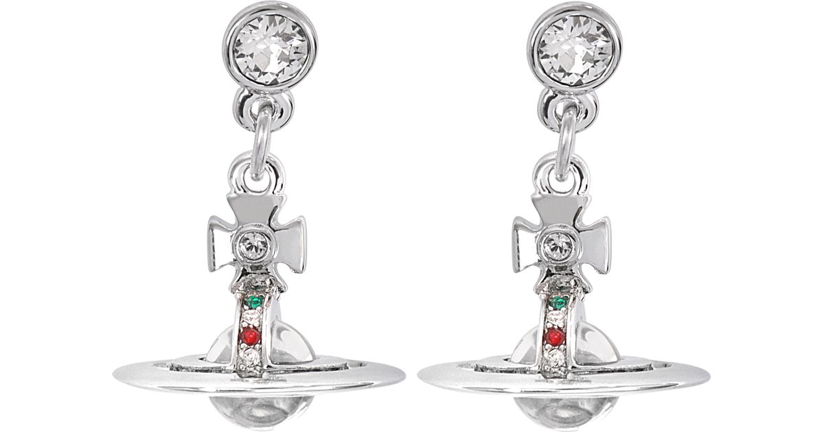 Vivienne Westwood New Petite Orb Earrings in Metallic | Lyst