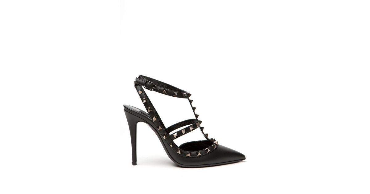 all black valentino rockstud heels