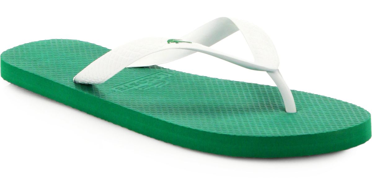 lacoste thong flip flops