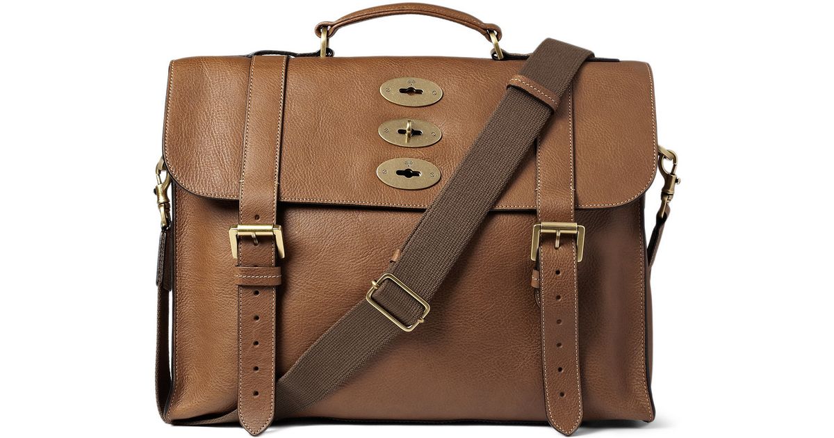 Mulberry Ted Convertible Leather Messenger Bag in Brown for Men Lyst