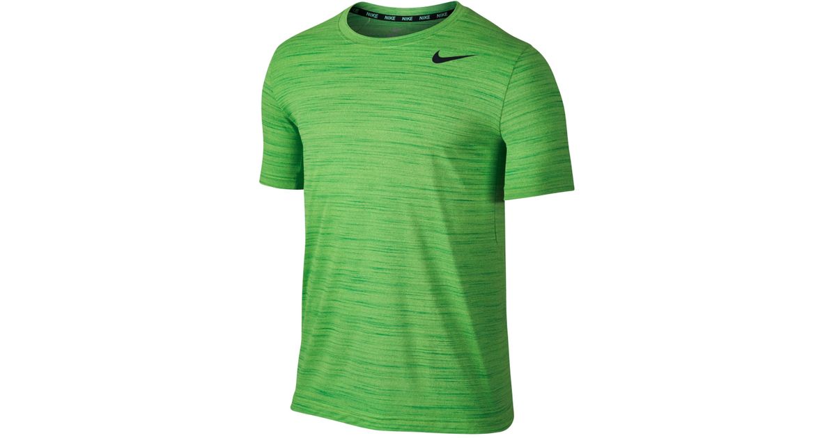 Nike Men's Dri-fit Touch Heather T-shirt in Green for Men | Lyst