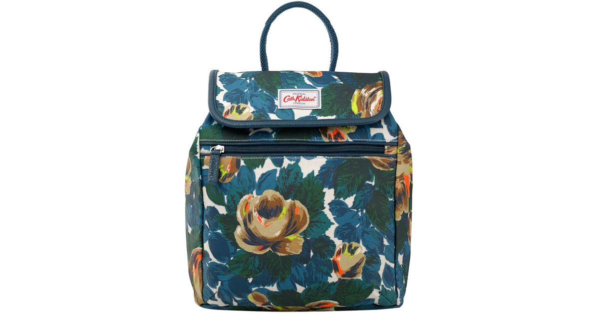 Cath Kidston Oxford Rose Backpack In Deep Blue Blue Lyst