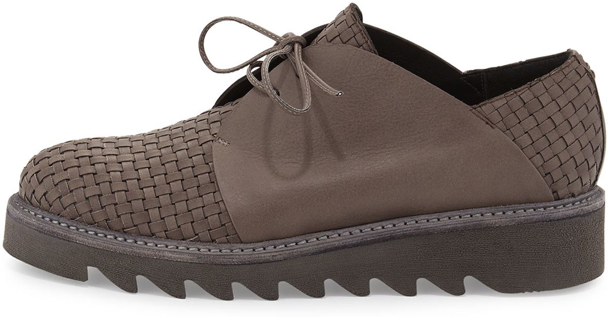 Henry Beguelin LaceUp Leather Oxford Shoes in Natural Lyst