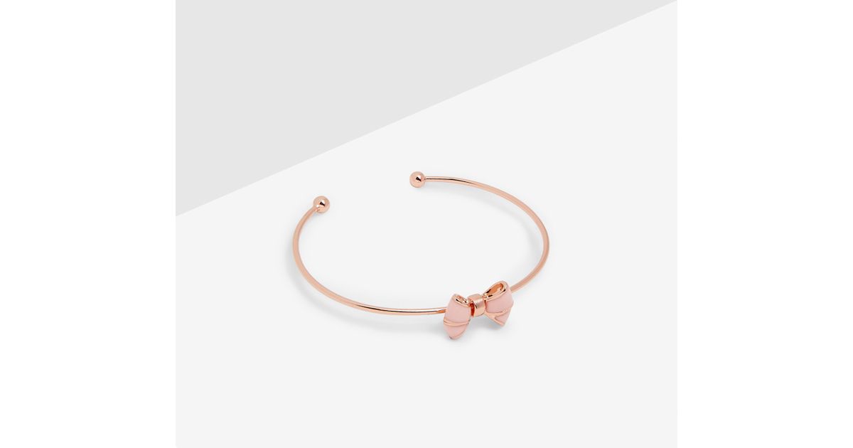 ted baker rose gold bracelet bow