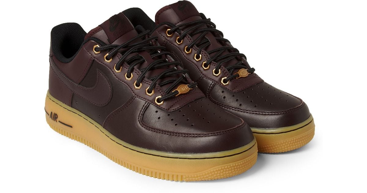 brown leather air force ones