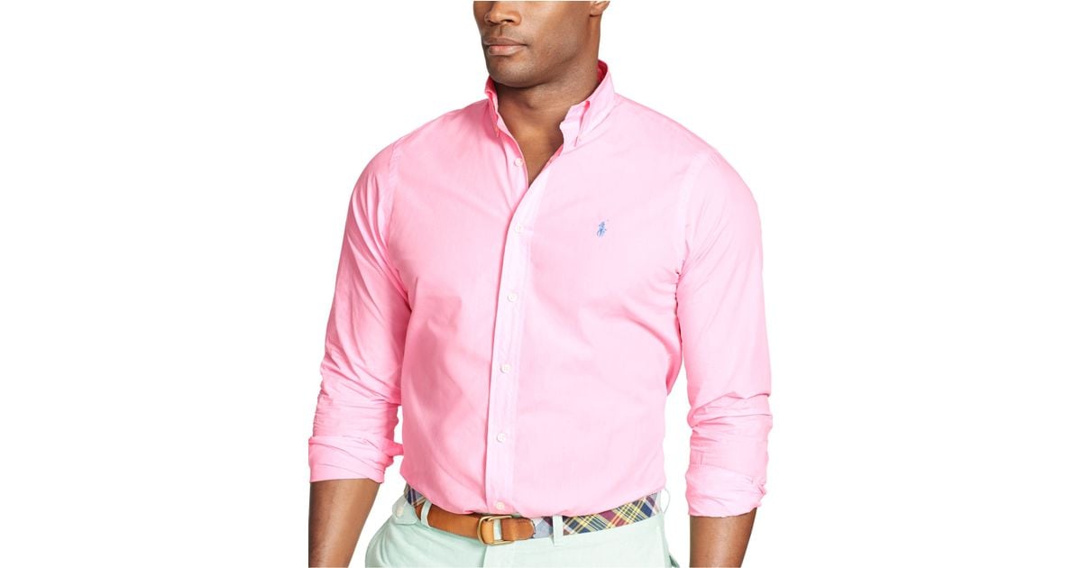pink polo shirt big and tall