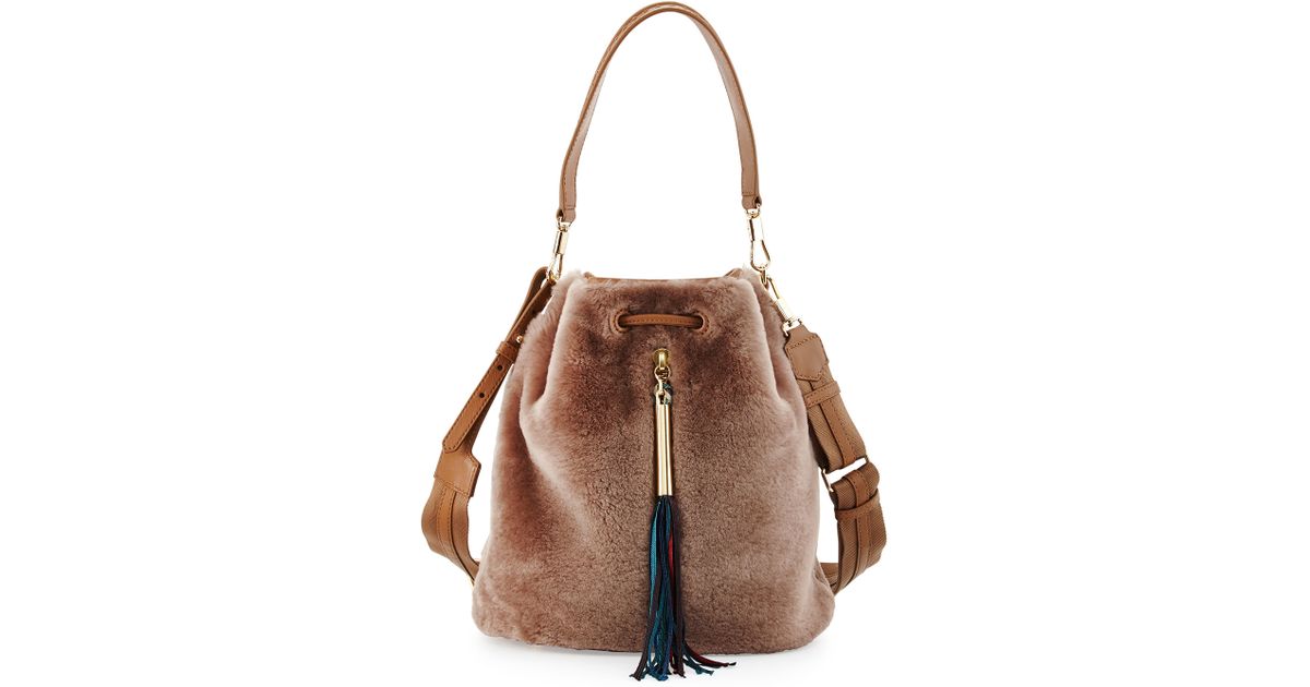 fur bucket bag