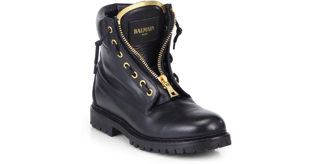 balmain black boots