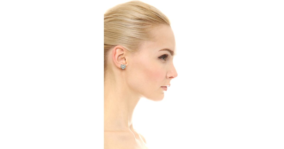 KENZO Mini Tiger Earrings - Silver in