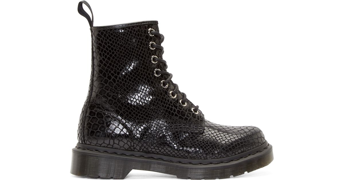 dr martens snakeskin shoes