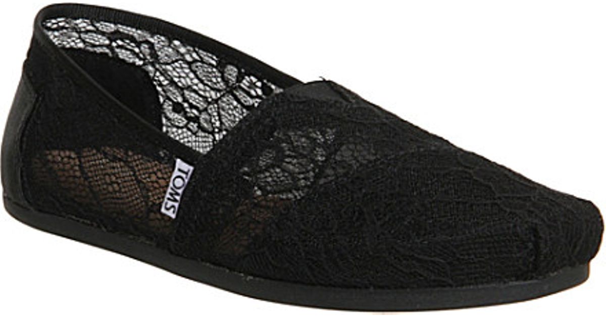toms black lace shoes