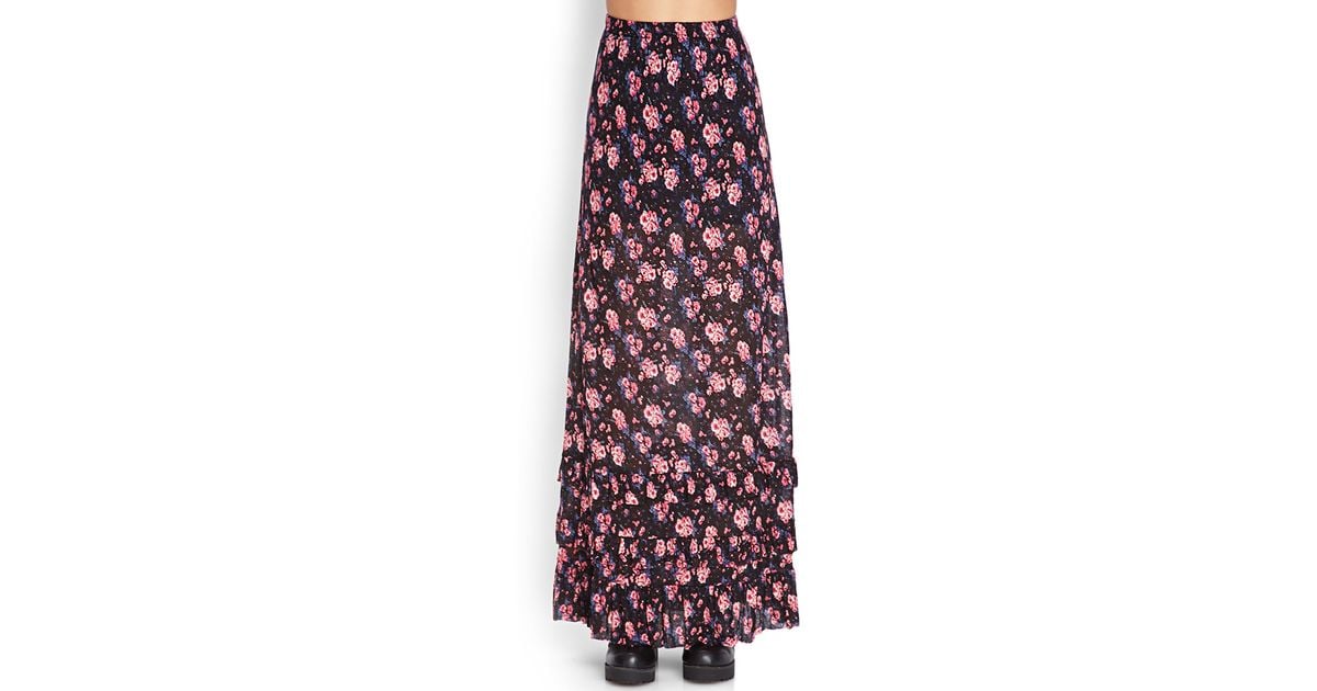 forever 21 floral maxi skirt