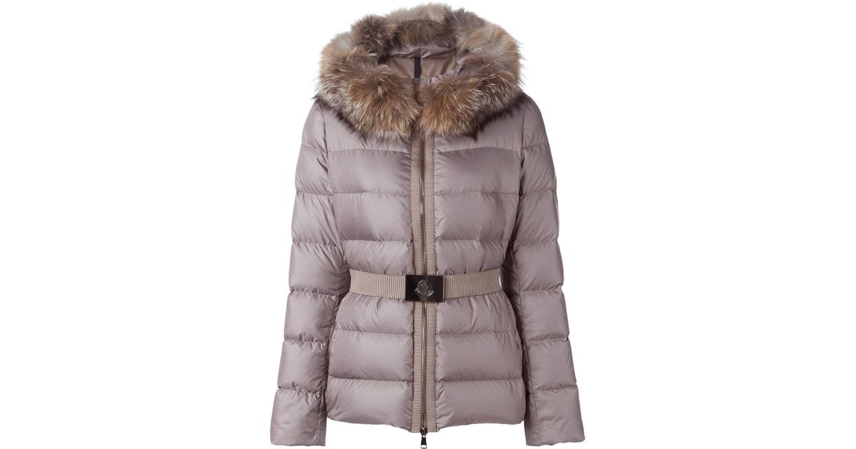 Moncler Fox Fur-Trim Quilted Jacket in 