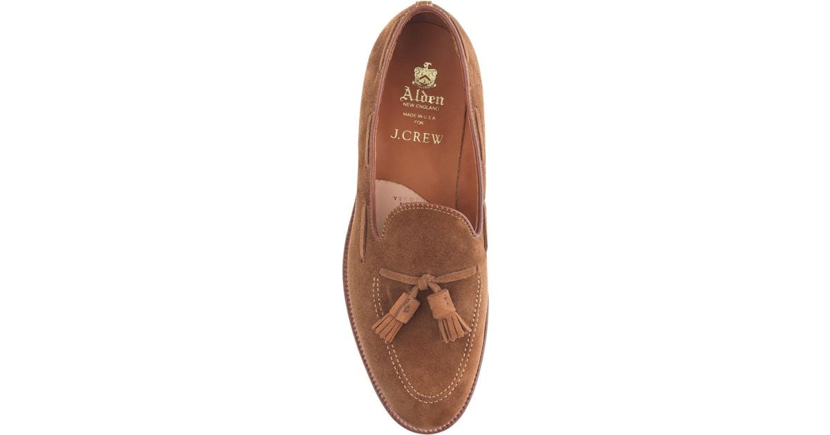 alden suede tassel loafer