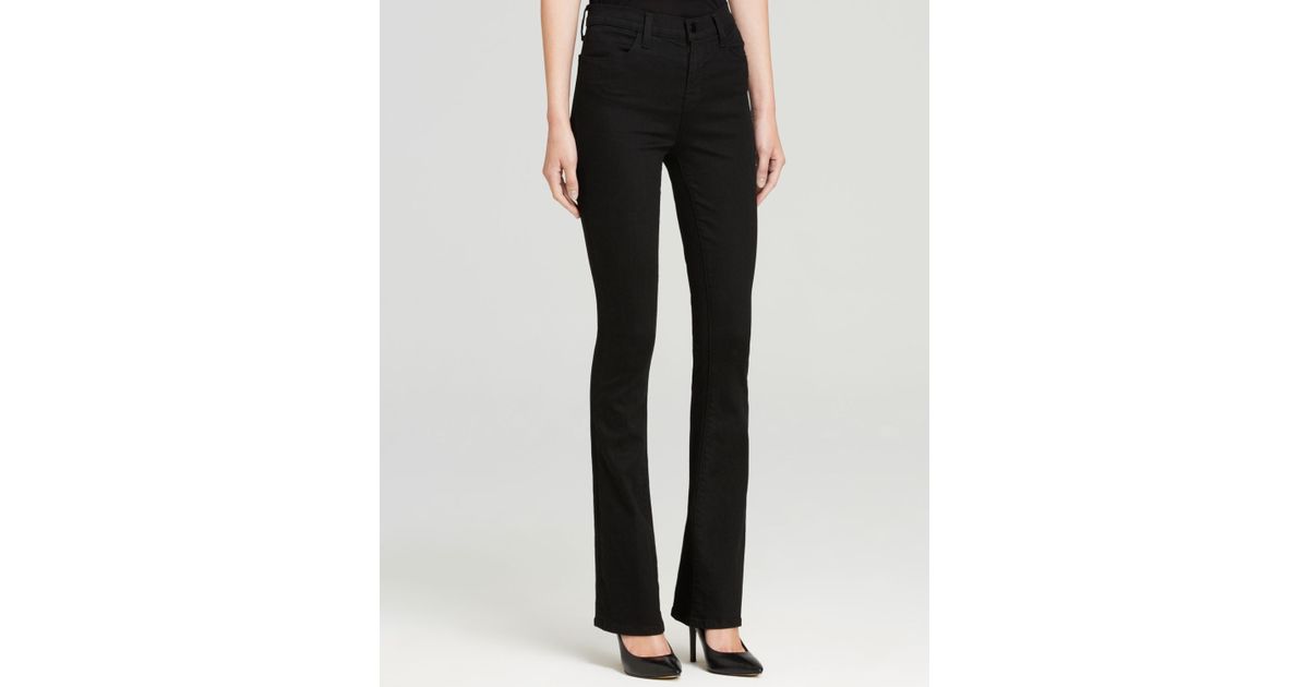 high waisted bootcut black jeans