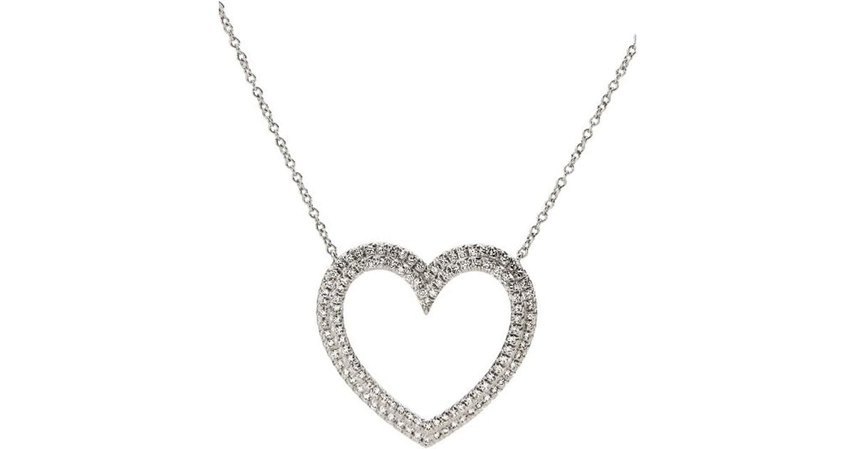 Lyst Tiffany Co Women S Pre Owned Metro Large Diamond Heart Lyst Tiffany Co Women S Pre Owned Metro Large Diamond Heart Pendant Platinum Necklace In Metallic