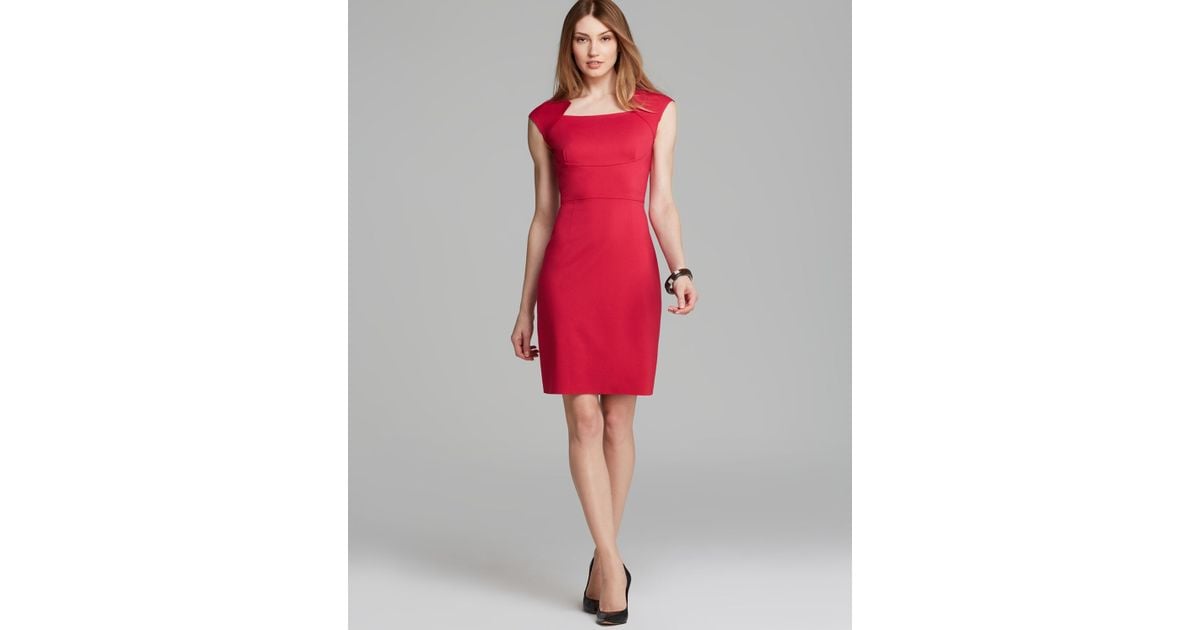 elie tahari red dress