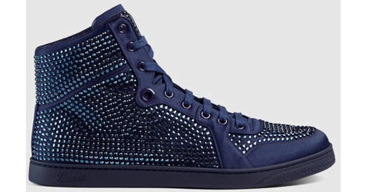 Gucci High-top Sneaker With Crystal 