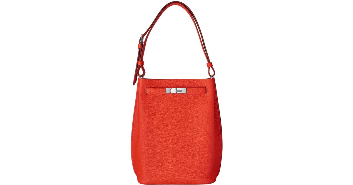 Herms So-kelly in Red (capucine red) | Lyst  