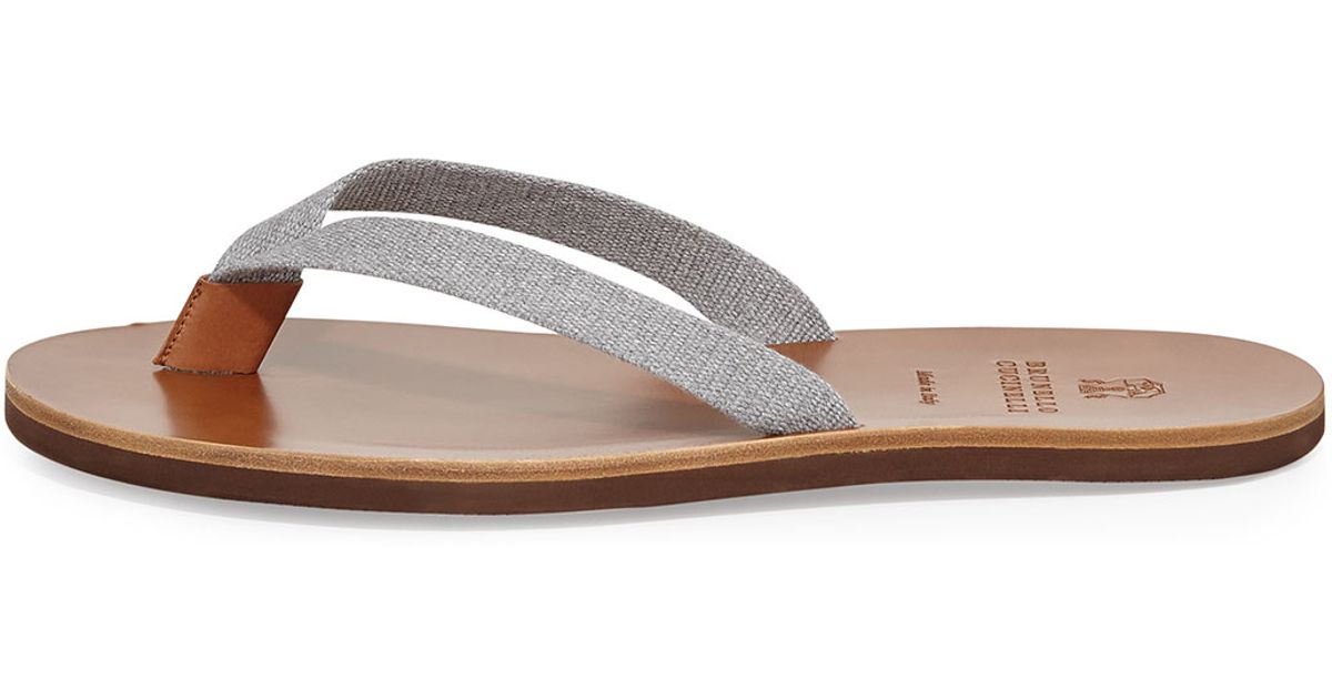mens leather sole flip flops