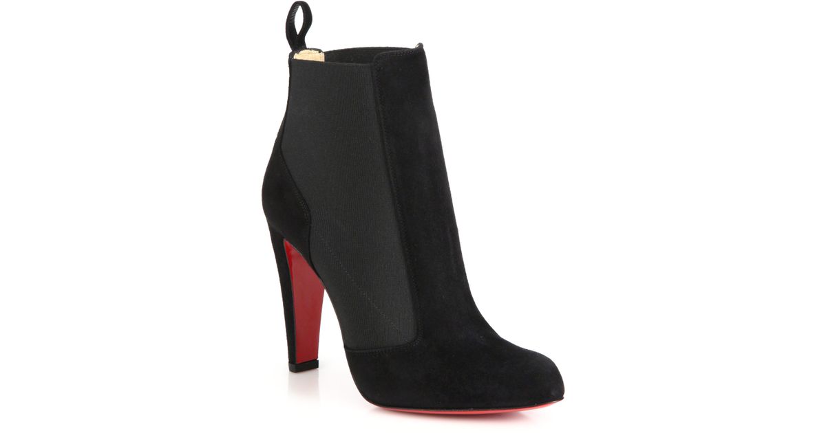 louboutin booties suede