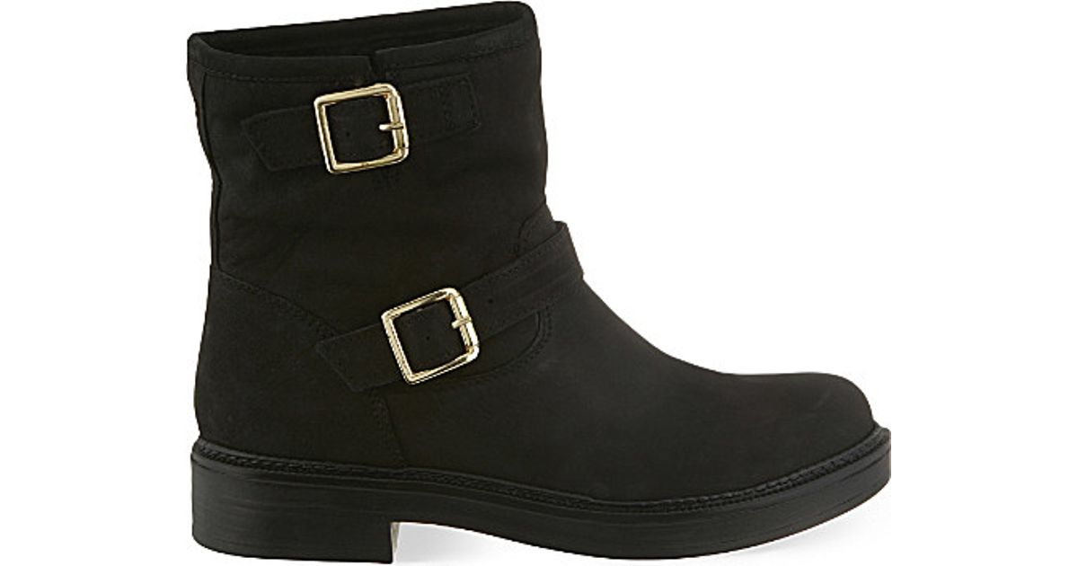 nubuck biker boots