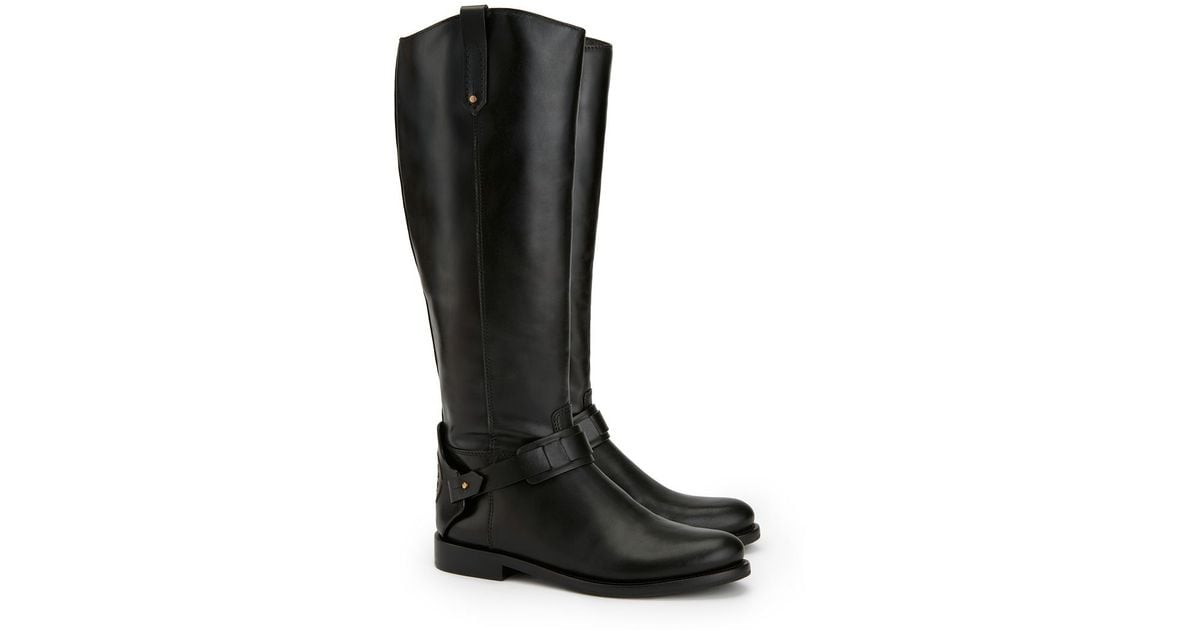 tory burch black riding boot