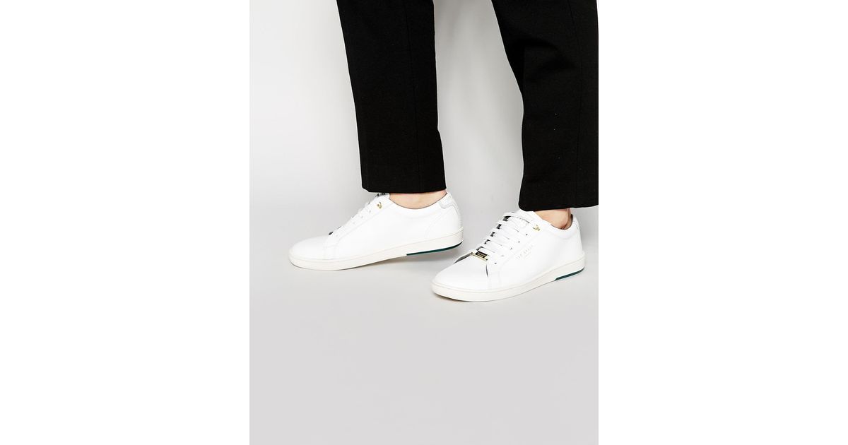 ted baker white leather trainers