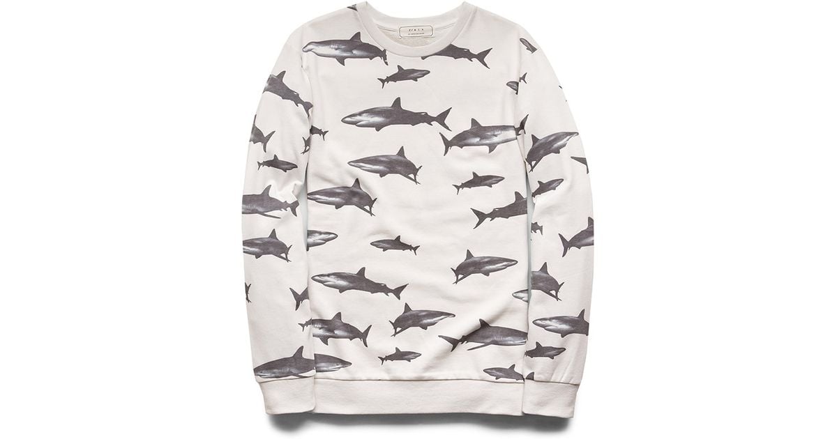 shark print sweatshirt