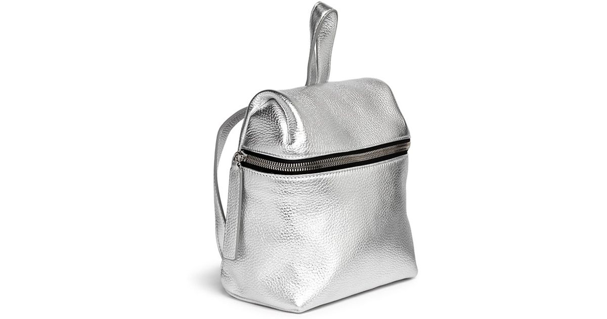 Kara Metallic Small Leather Backpack - Lyst