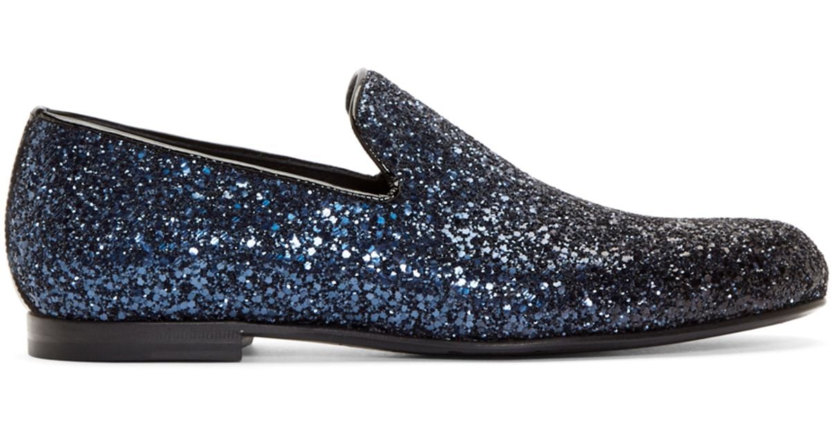 Blue Glitter Sloane Loafers for Men - Lyst