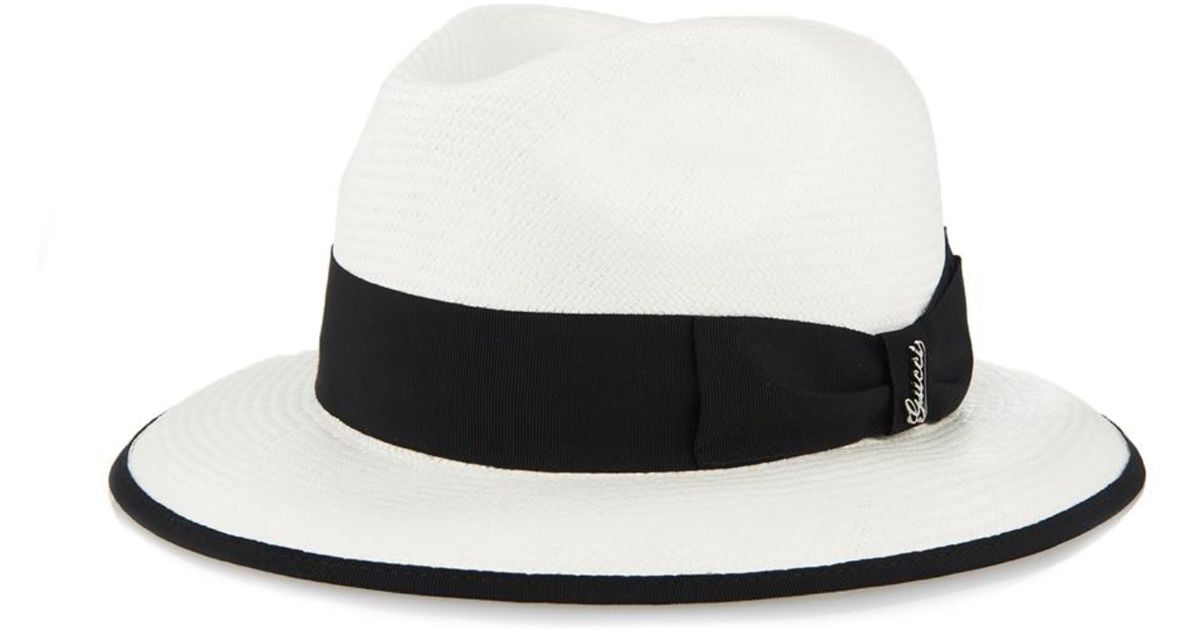 black and white panama hat