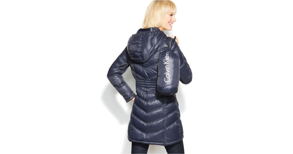 calvin klein puffer jacket blue