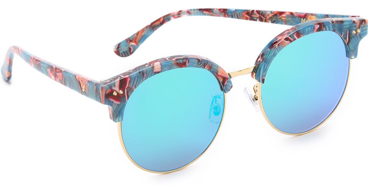GENTLE MONSTER Mooncut Floral Tortoiseshell and Gold Round Sunglasses - Cinnamon T8 | Gentle Monster INT Official Site main image 2