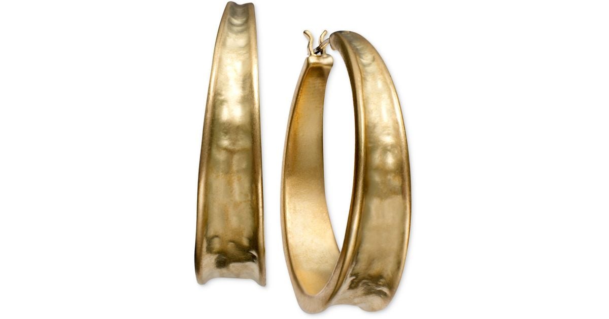 Lyst Lauren By Ralph Goldtone Hammered Hoop Earrings In Lyst Lauren By Ralph Goldtone Hammered Hoop Earrings In Metallic