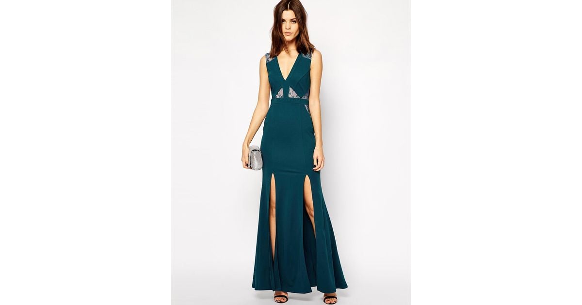 lipsy green maxi dress