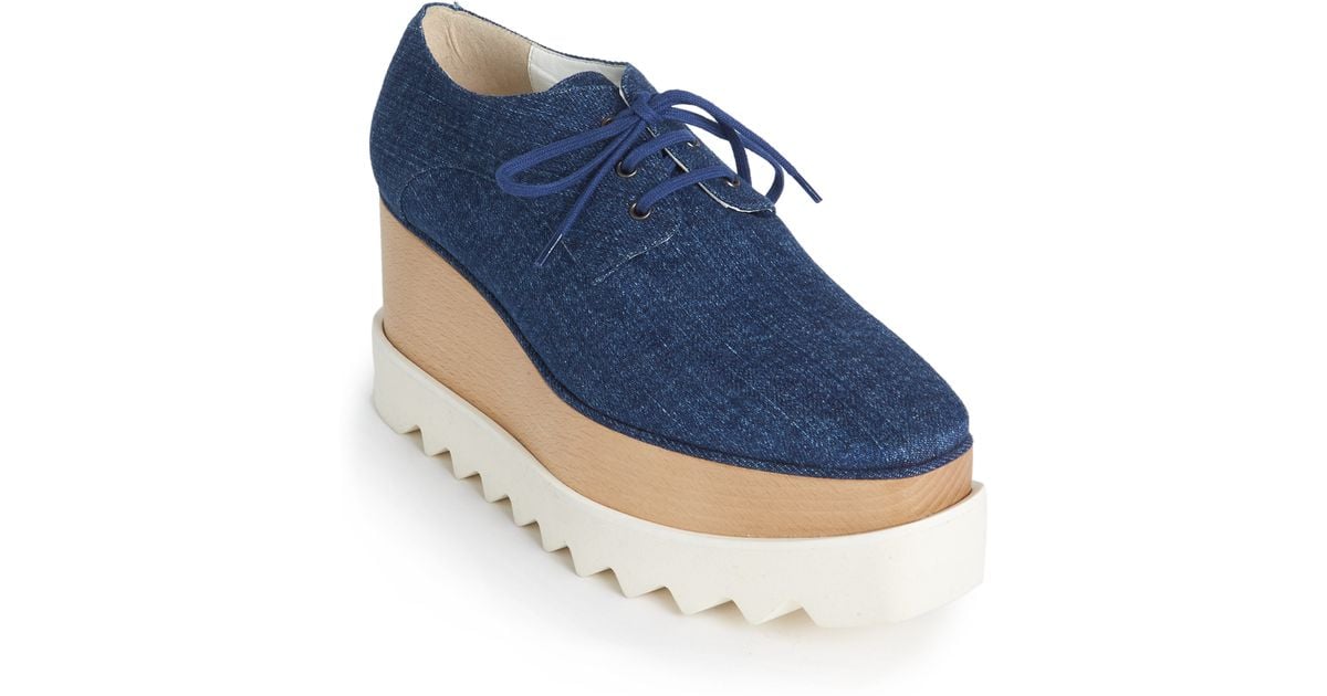 denim platform shoes