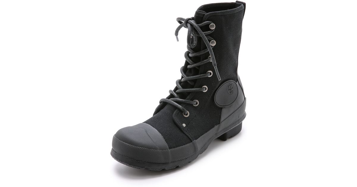 canvas commando boots