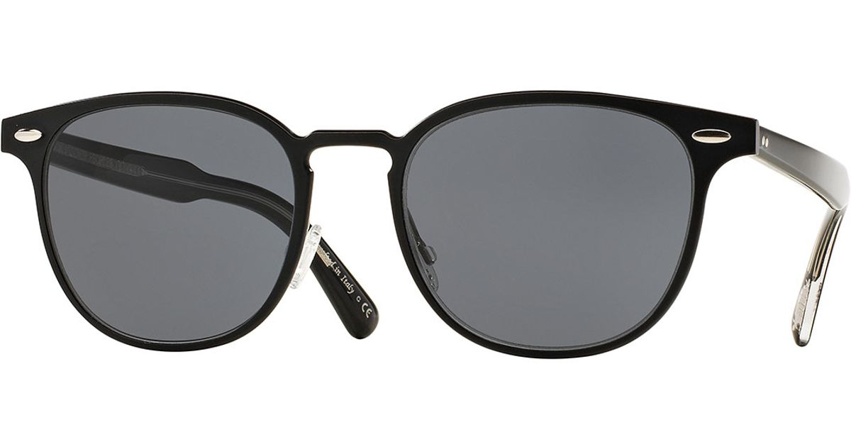 Oliver peoples Sheldrake 54 Metal Sunglasses in Black | Lyst