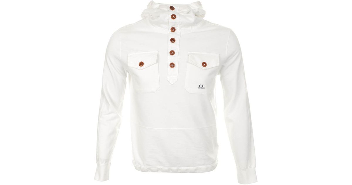 cp company hoodie white