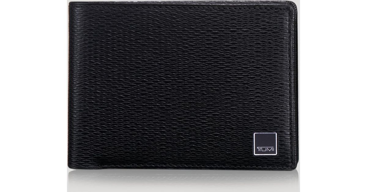Tumi Leather Monaco Rfid Double Bifold Wallet in Black for Men Lyst