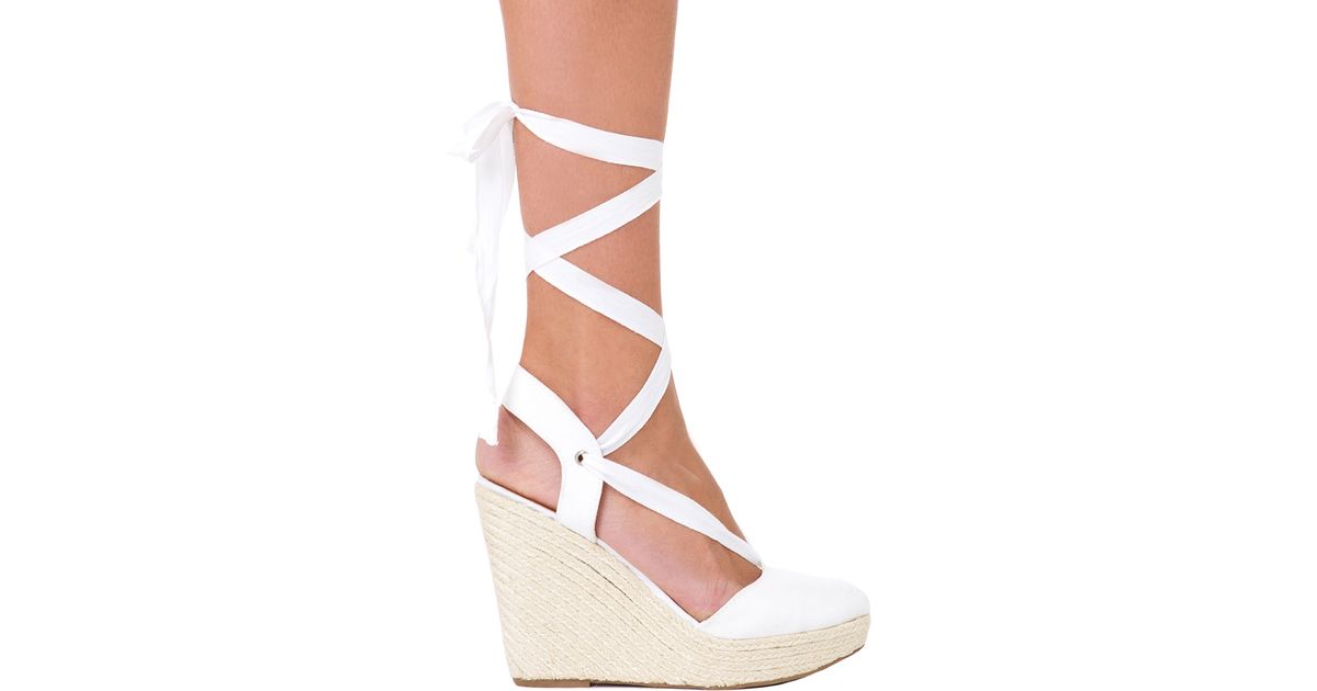 white wrap wedges