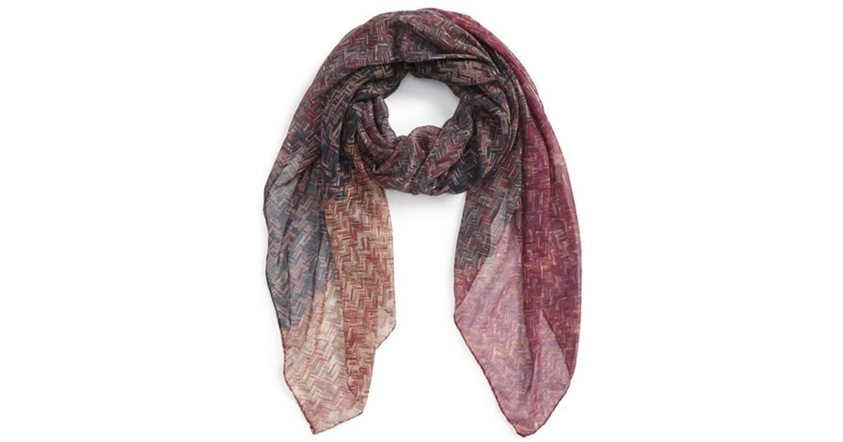 burgundy print scarf