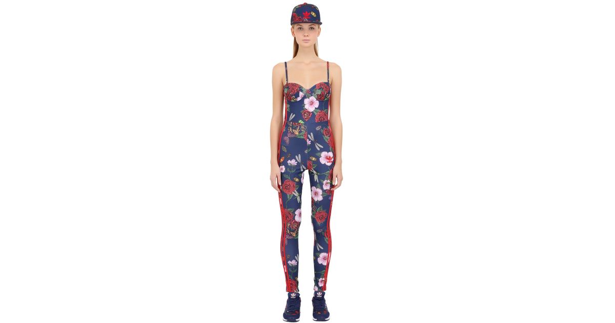adidas floral print jumpsuit