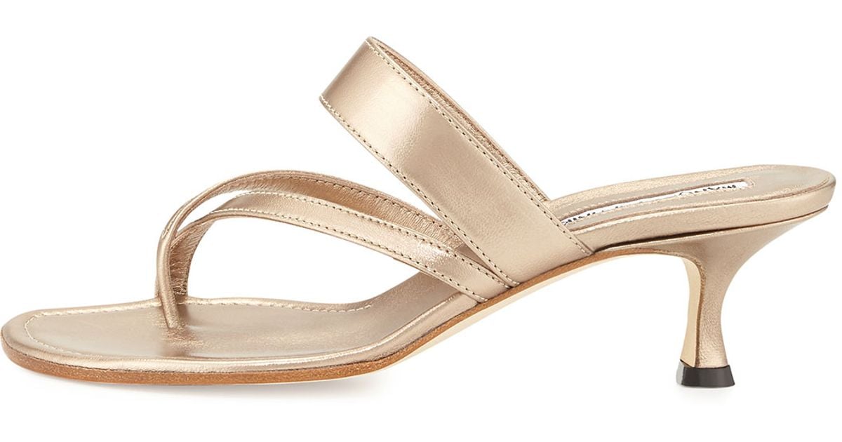 low heel thong sandals