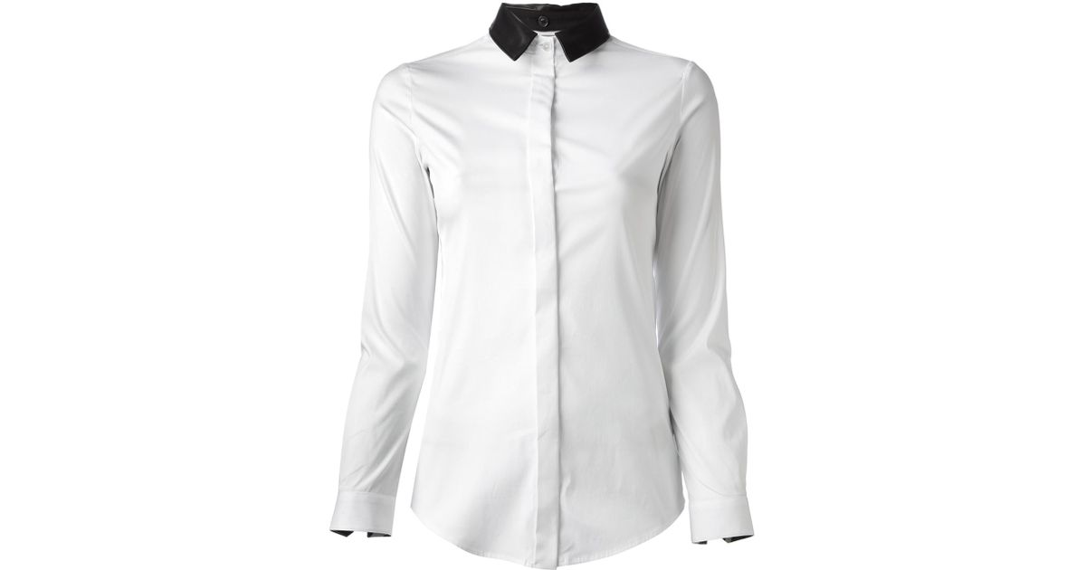 burberry white collar shirt