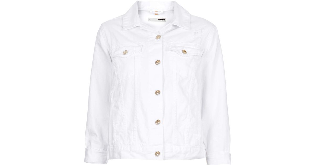 topshop white denim jacket
